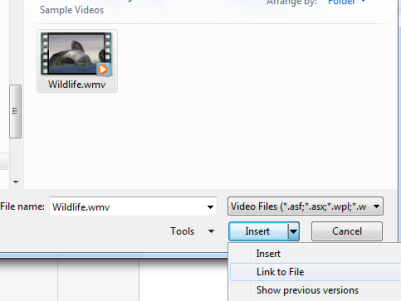 Insert link to video